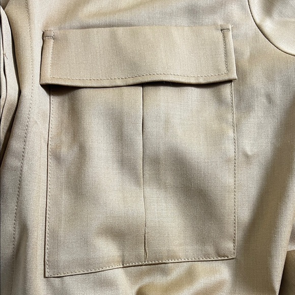 COS wool blend Women's Tan dress Jacket size L - Picture 13 of 14